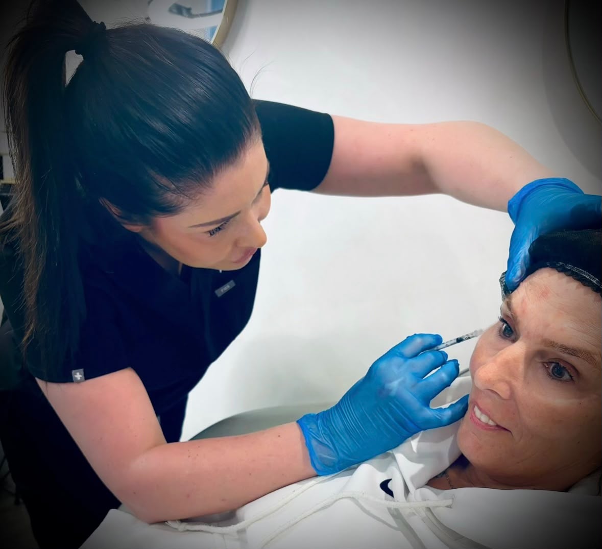 aesthetic treatment being performed
