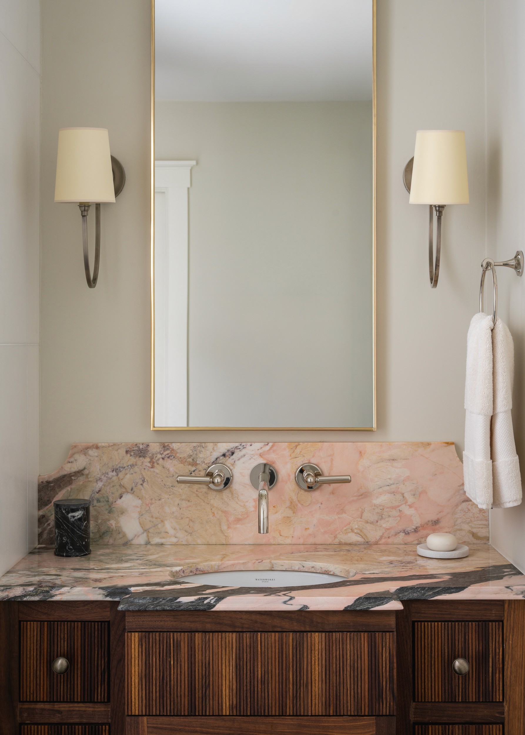 Paonazzo Rose brings a wonderful palette of colors to the space.