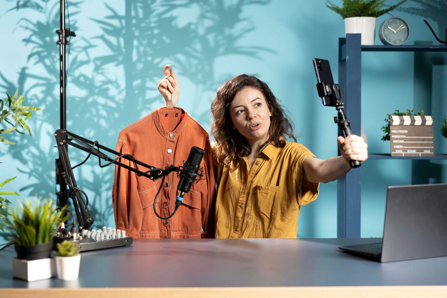 content creator shooting content