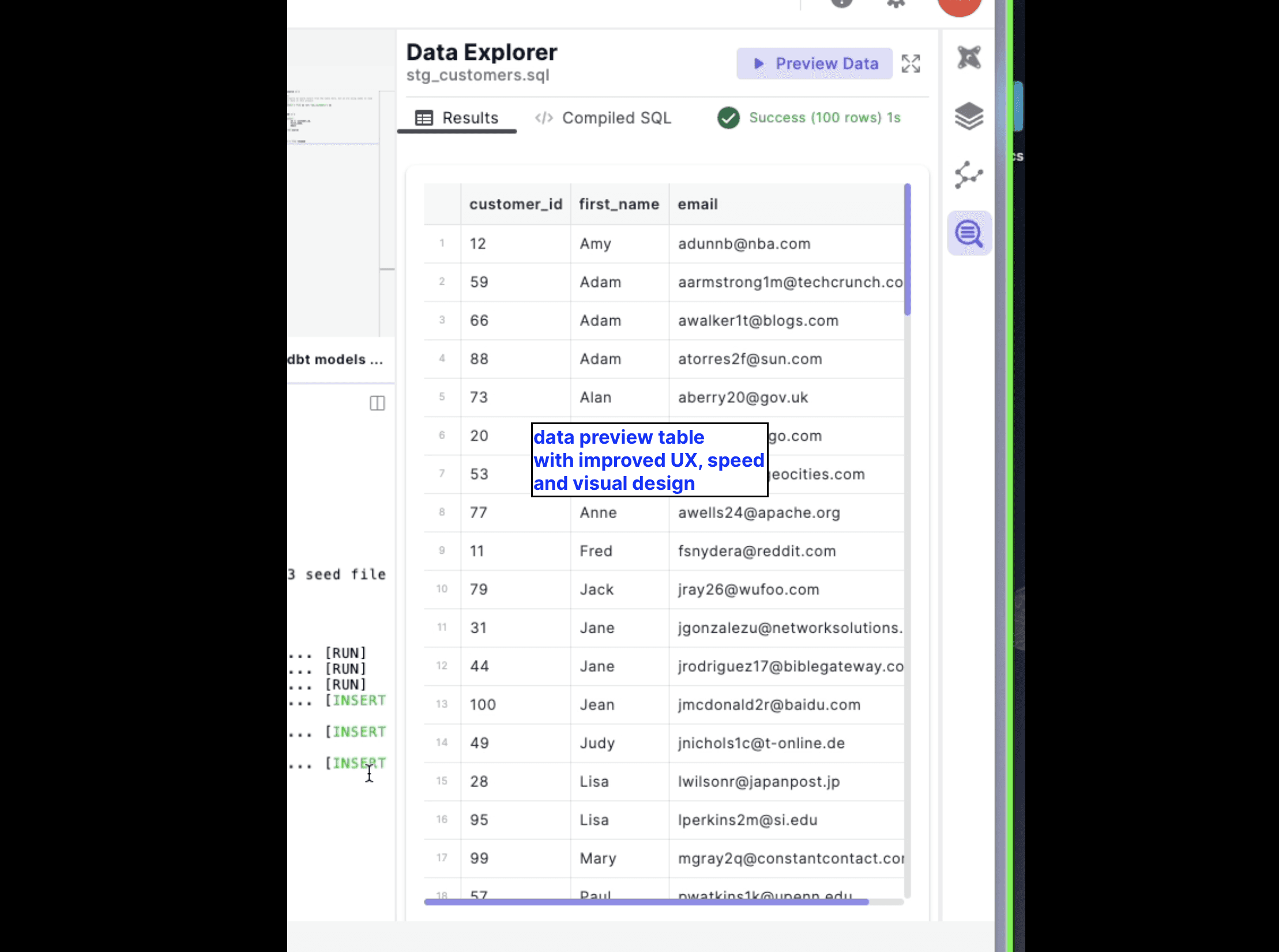 Performant and faster scrolling tables | Paradime | Analytics Engineering using dbt™