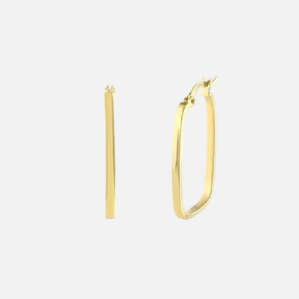 Assos Pırlanta 14 Ayar Altın Modern Geometrik Tasarım Küpe