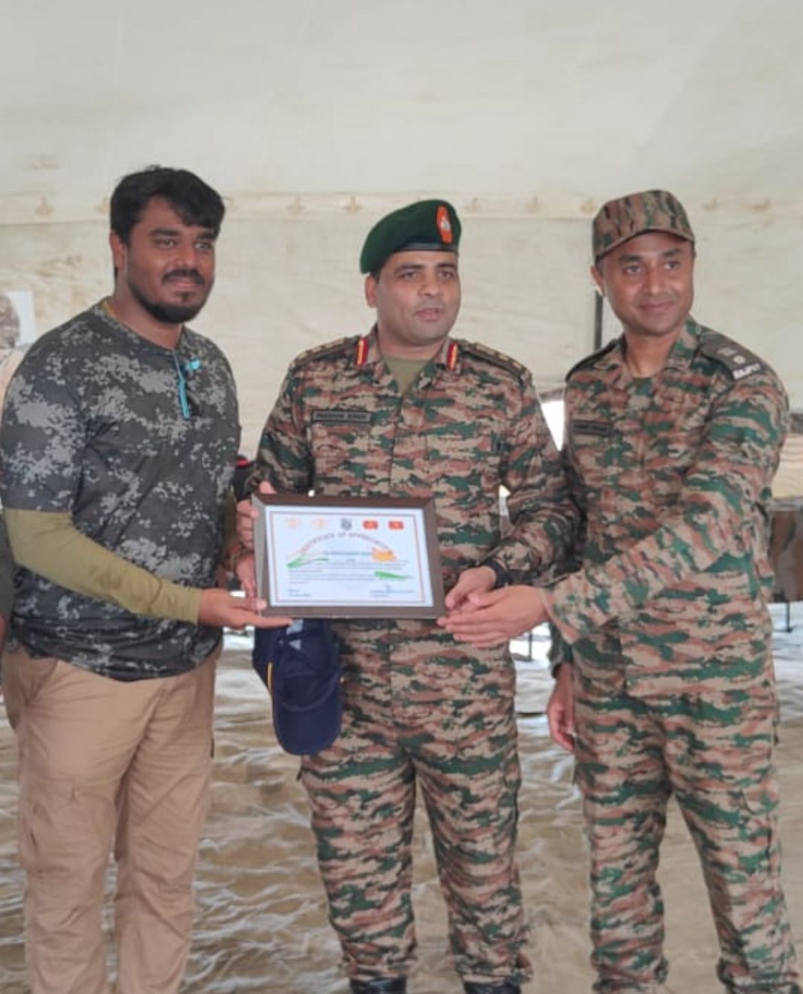 Athlete winning a race