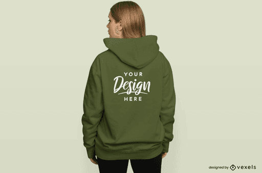 back side hoodie mockup