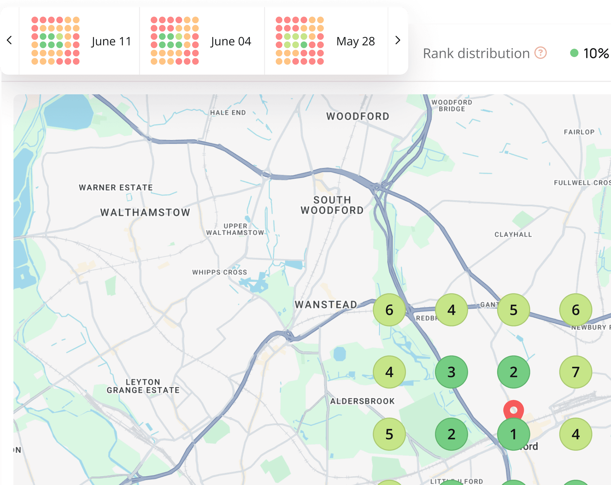 local map tracker heatmap