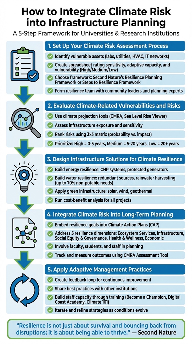 5-Step Framework for Integrating Climate Risk into University Infrastructure Planning