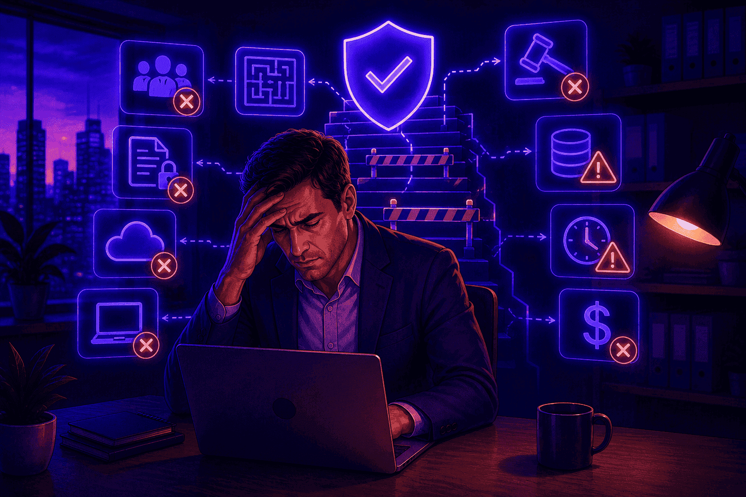 Business leader facing multiple operational and security challenges while implementing an effective data compliance program.