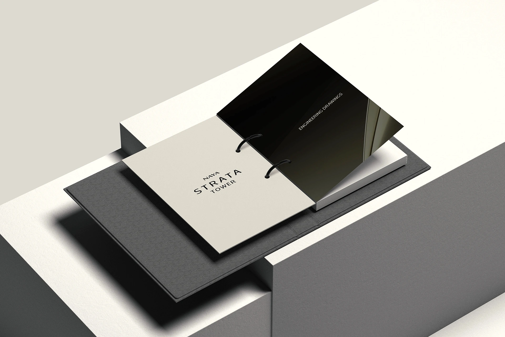 Batch.Works product catalogue book on a work top with a graphic printed image on the front