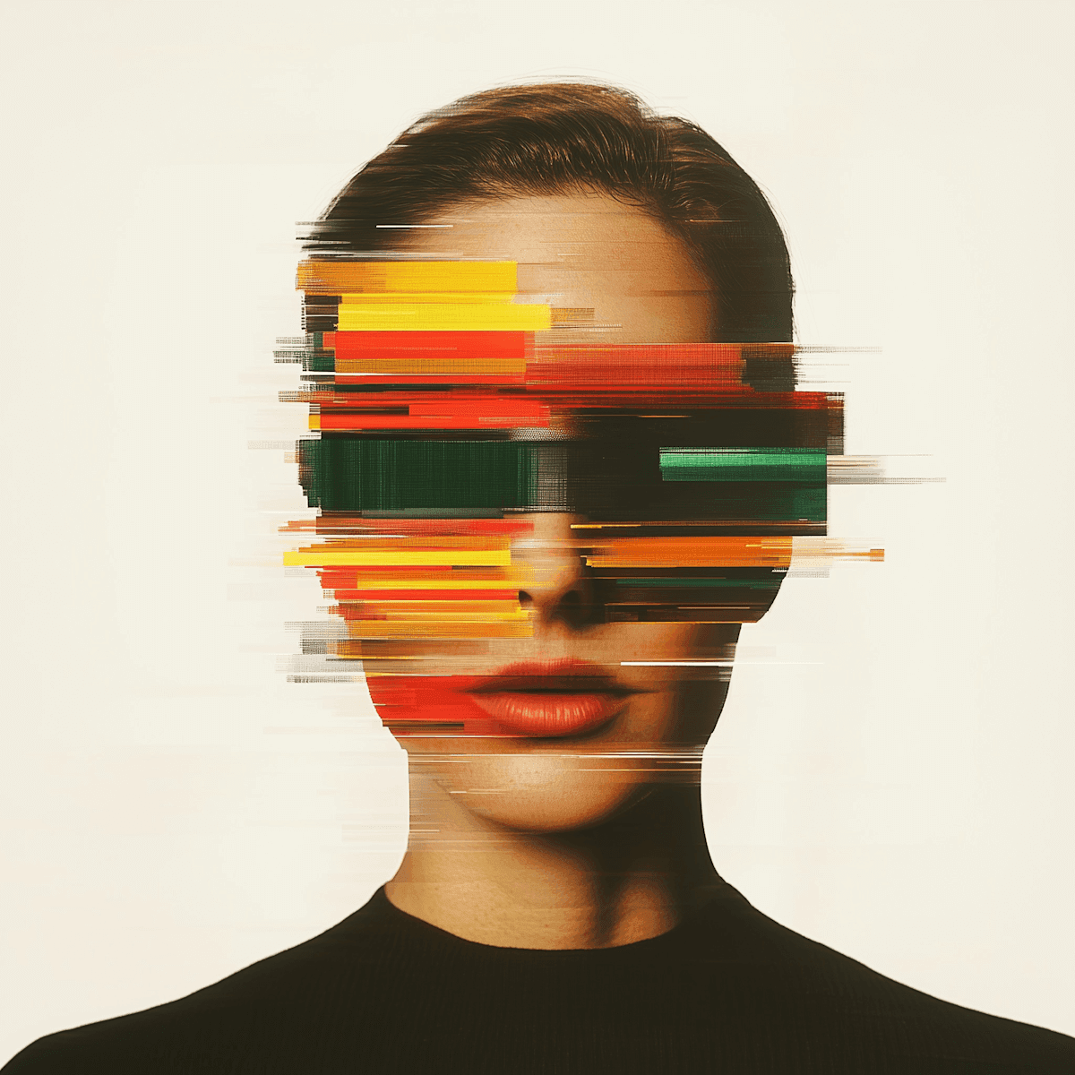 Glitch portrait art
