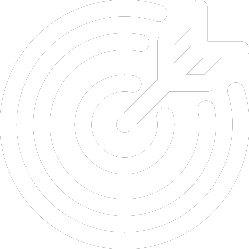 White Line Icon of a Target with an arrow in used to describe the high Lead to Install Rate