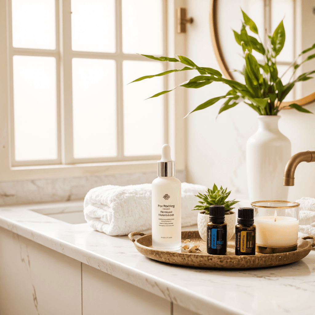 product photography of bottle of pore reducing serum