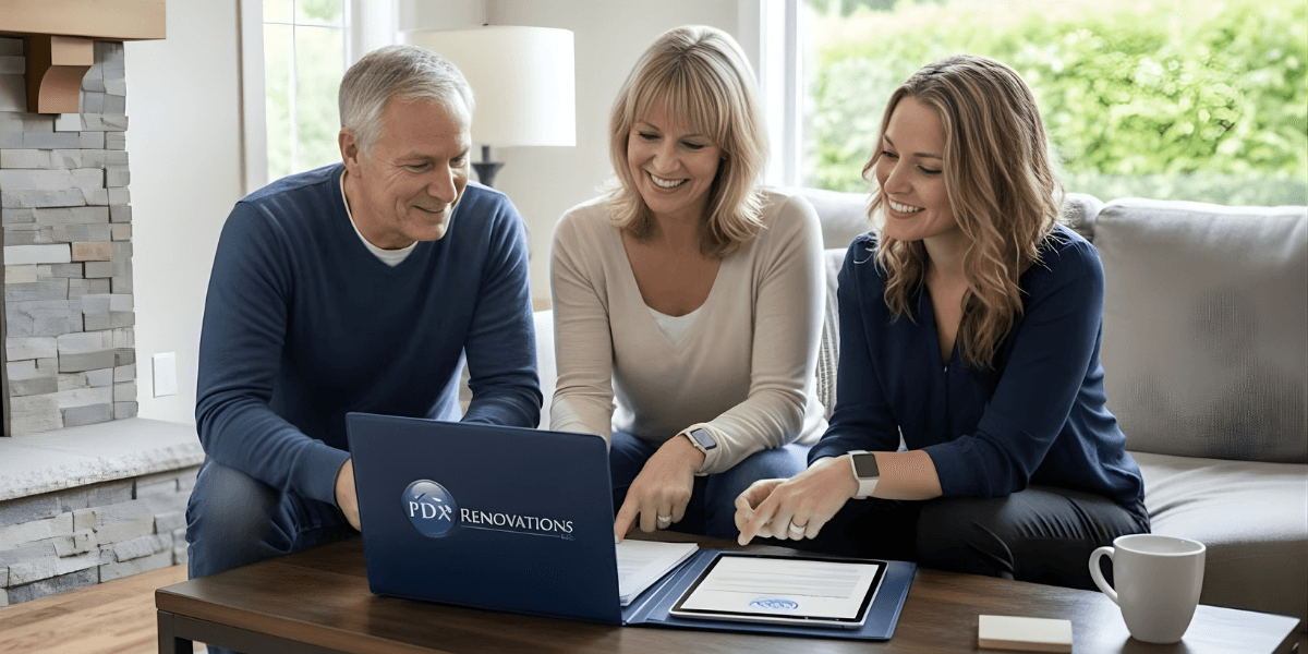 Homeowners in Camas reviewing cash offers from PDX Renovations, a company providing fast, flexible property sales with no repairs.