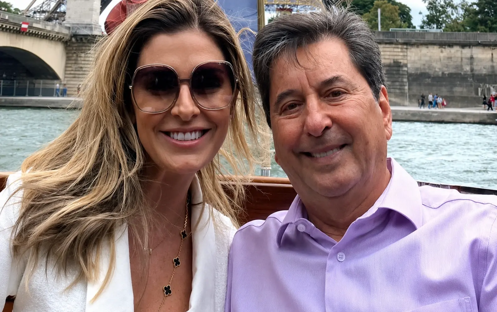 Flávia Teles ao lado do ex-governador Maguito Vilela, que faleceu em janeiro de 2021. Foto: Reprodução/Redes sociais