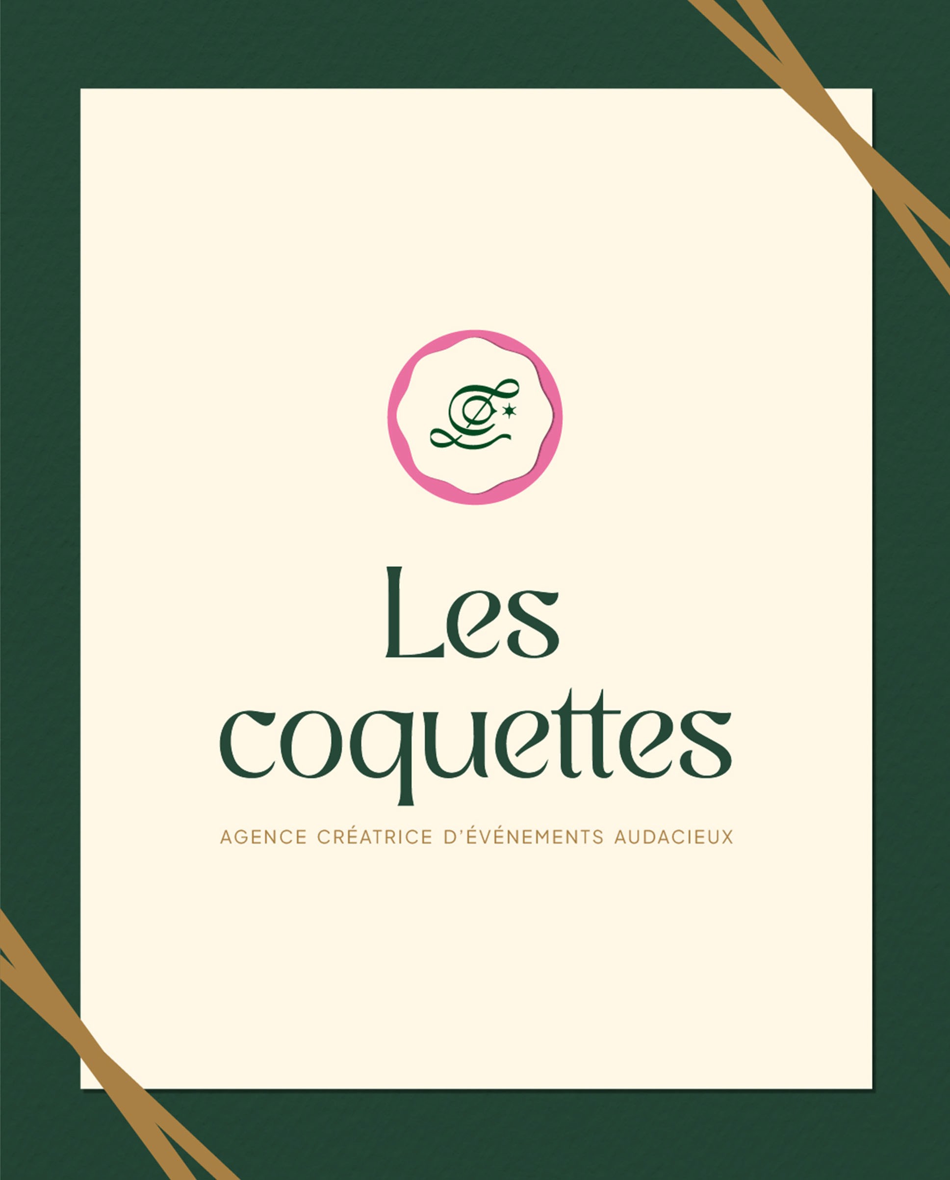 logo les coquettes sur fond beige