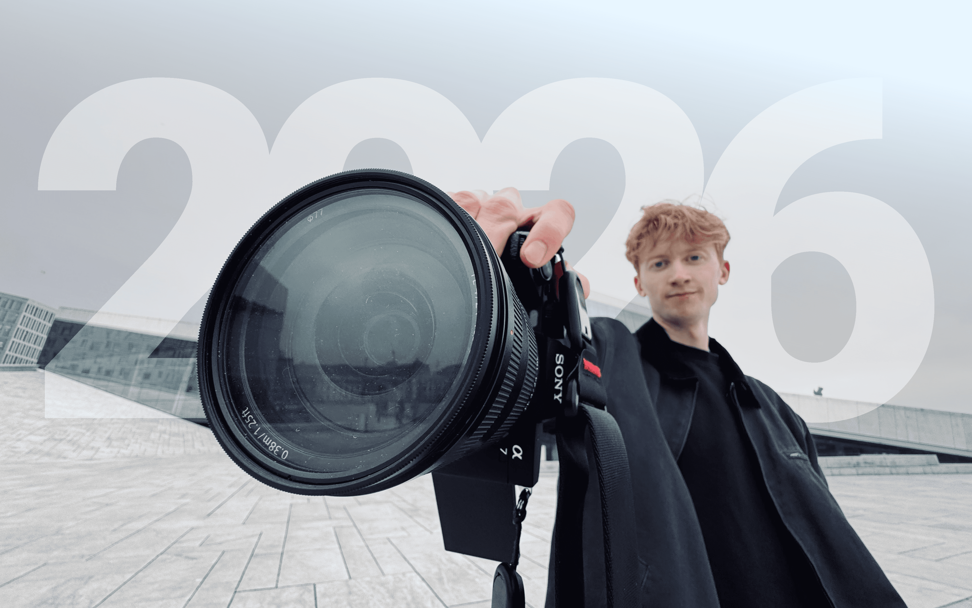 Ferdinand Sollid-Hansen, daglig leder i Novus Productions, utenfor Operahuset i Oslo.