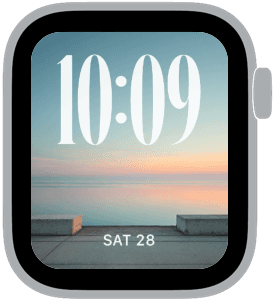 lakefront light Apple Watch face preview 2 featuring gradient, modern, and spring.
