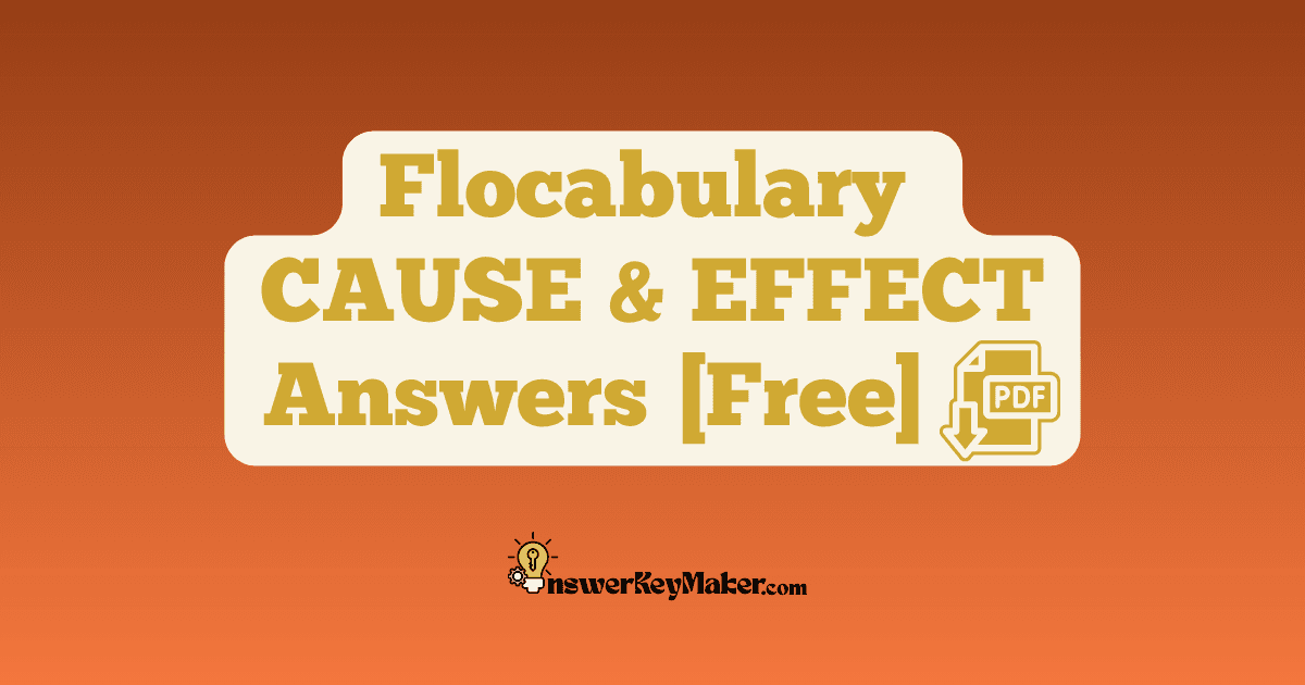 Flocabulary CAUSE & EFFECT Quiz Read & Respond Answer Key PDF