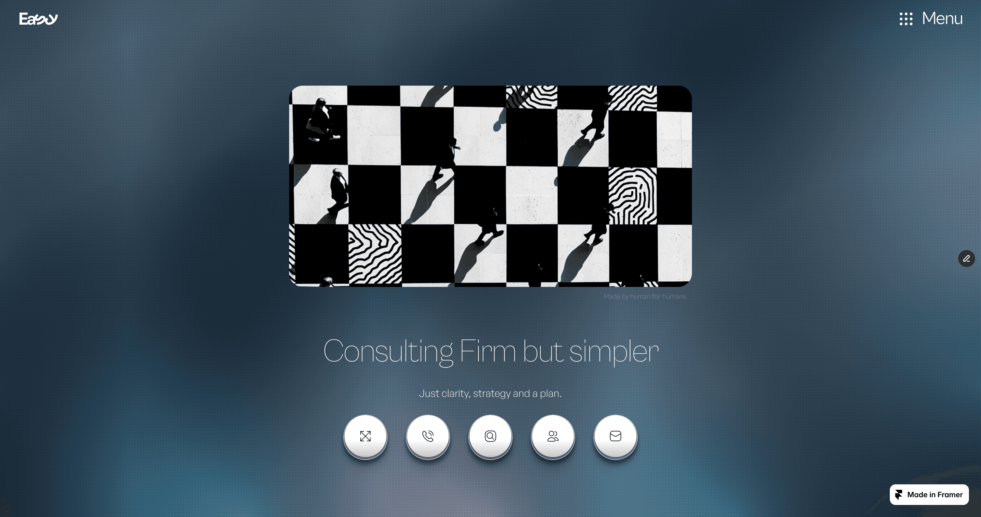 Easy consulting hero section