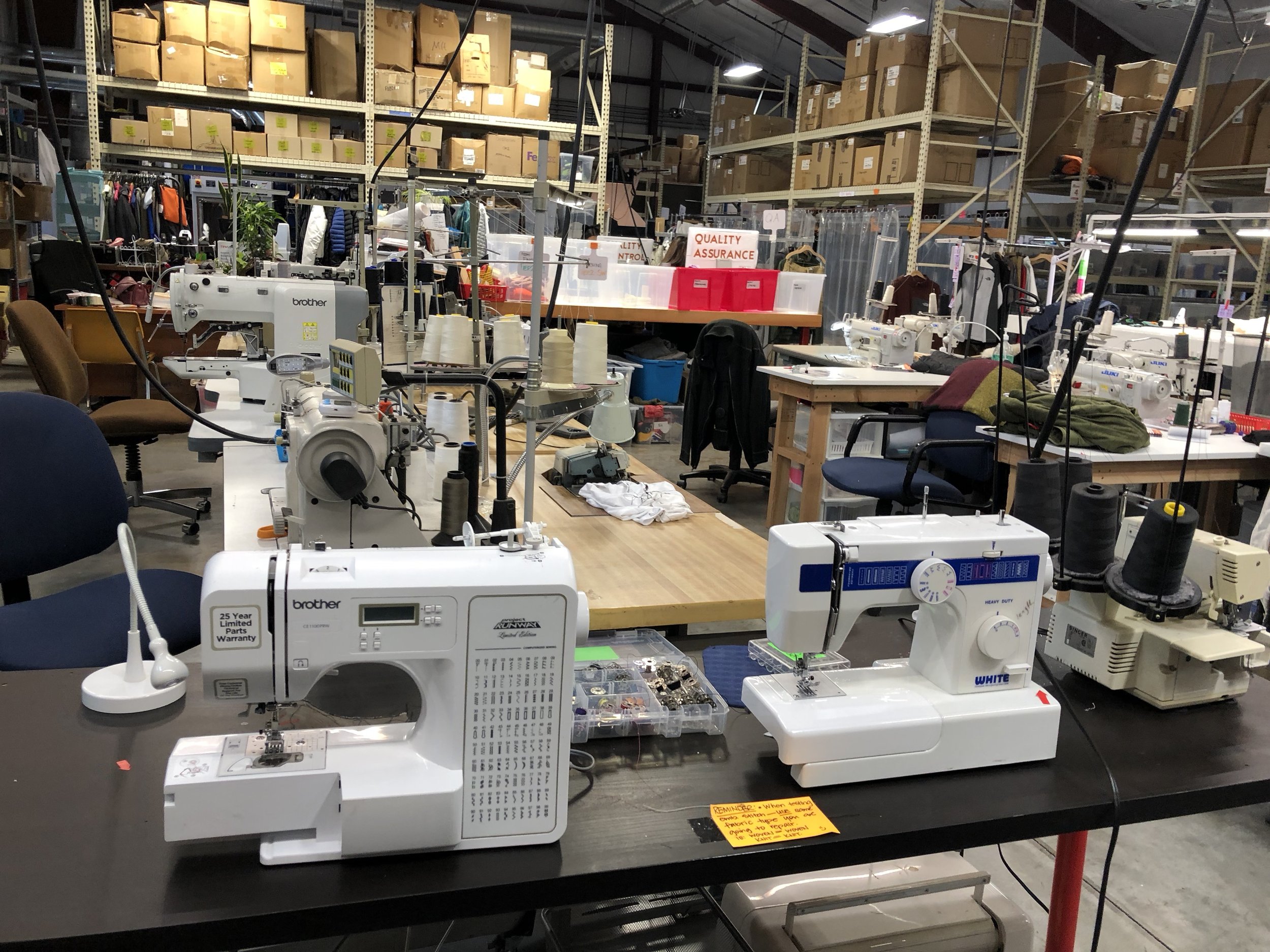 Photo of a textile factory floor