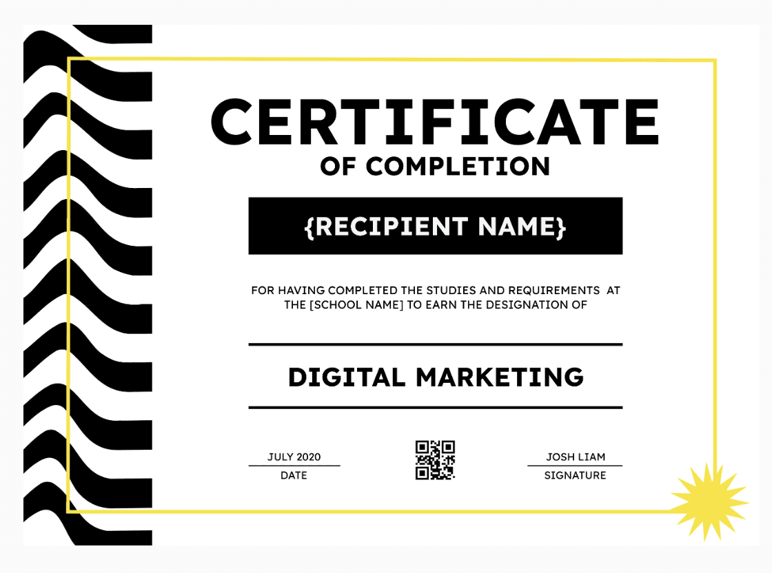 Wauld - Certificate of Completion