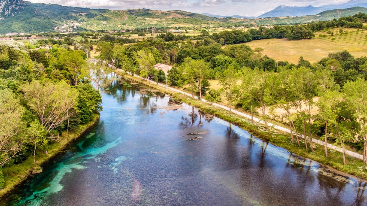 Fly fishing in Campania, near Naples, for wild Apennine trout in the Volturno and Cavalieri rivers.