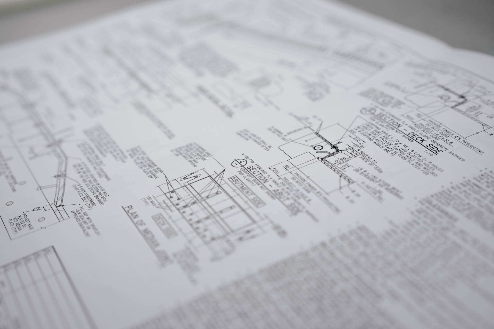 Photo of technical drawing