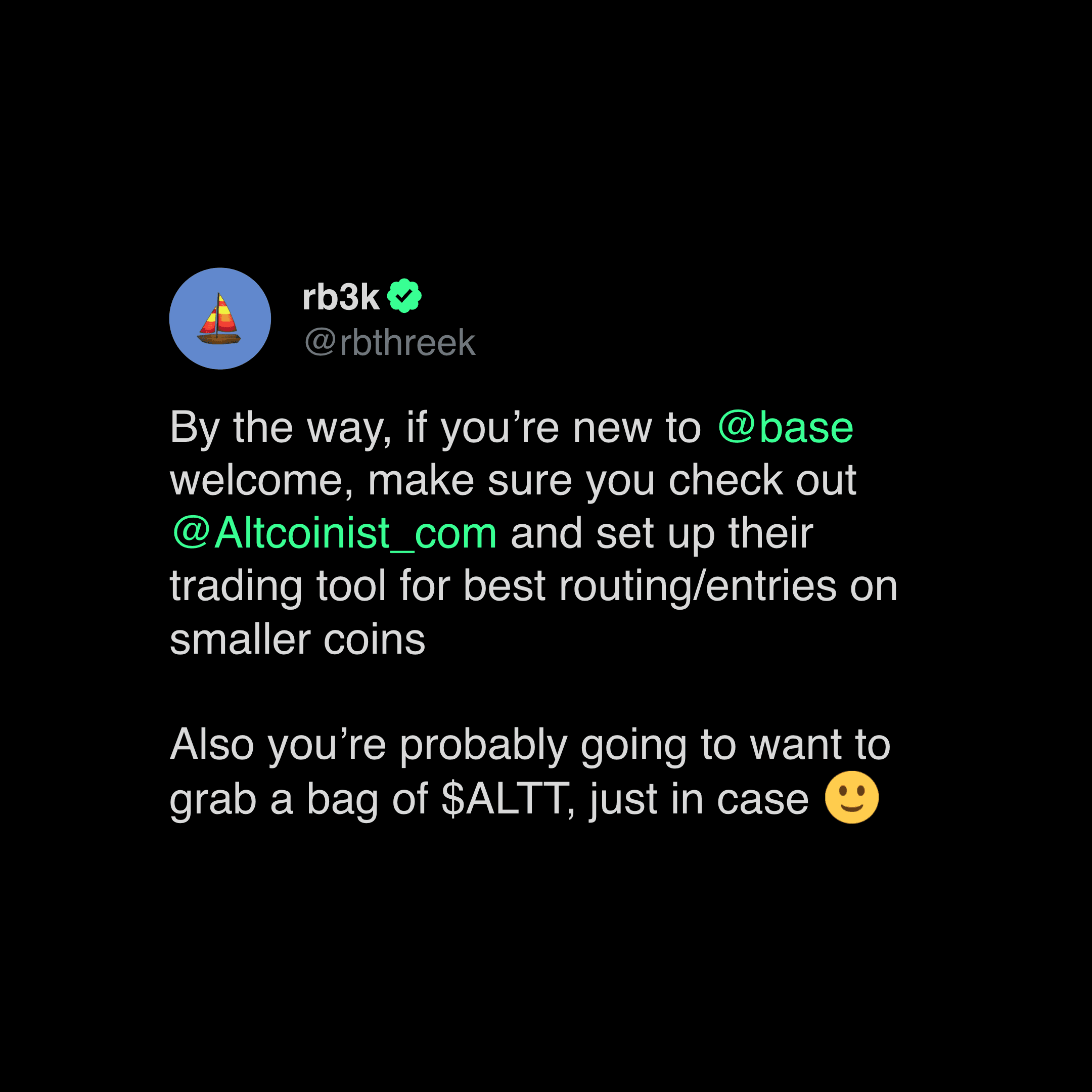 Twitter testimonial screenshot