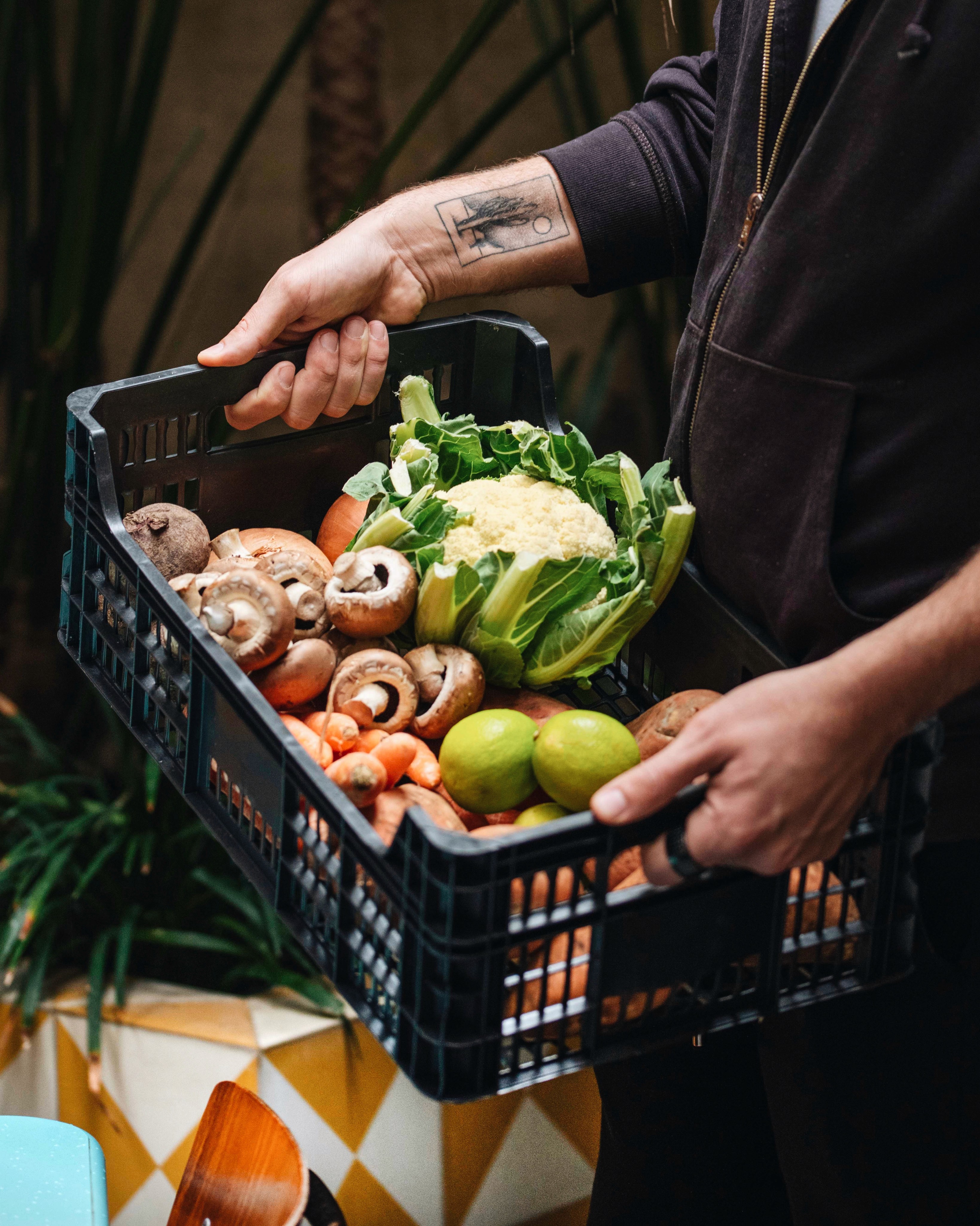 Verdures locals fresques lliurades a Faire Barcelona — producte orgànic
