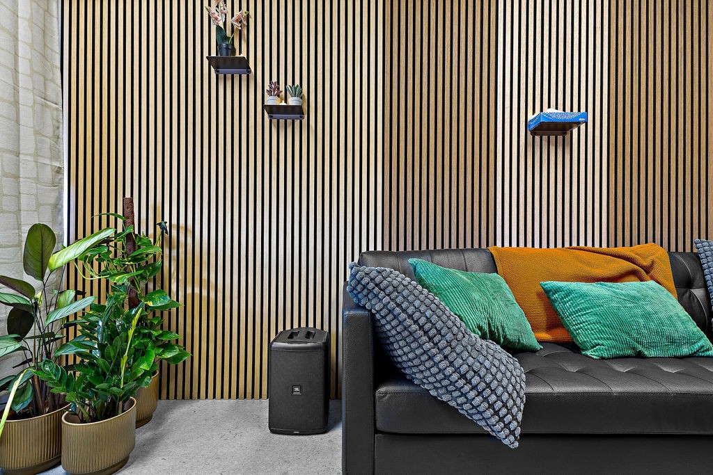 Female yoga instructor teaching a client