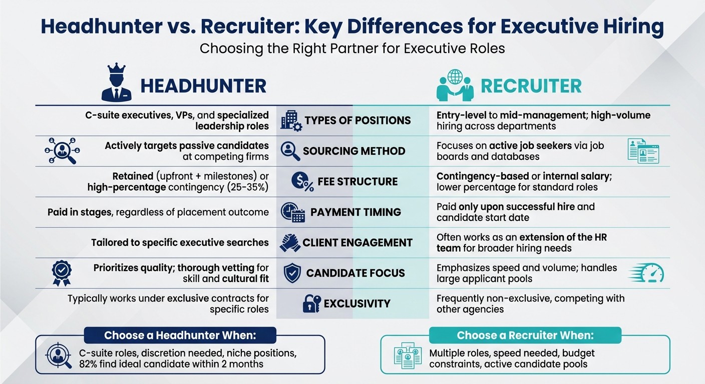 Headhunter vs Recruiter: Key Differences for Executive Hiring