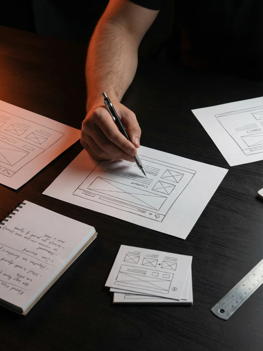 Conception de wireframes pour la création de site web