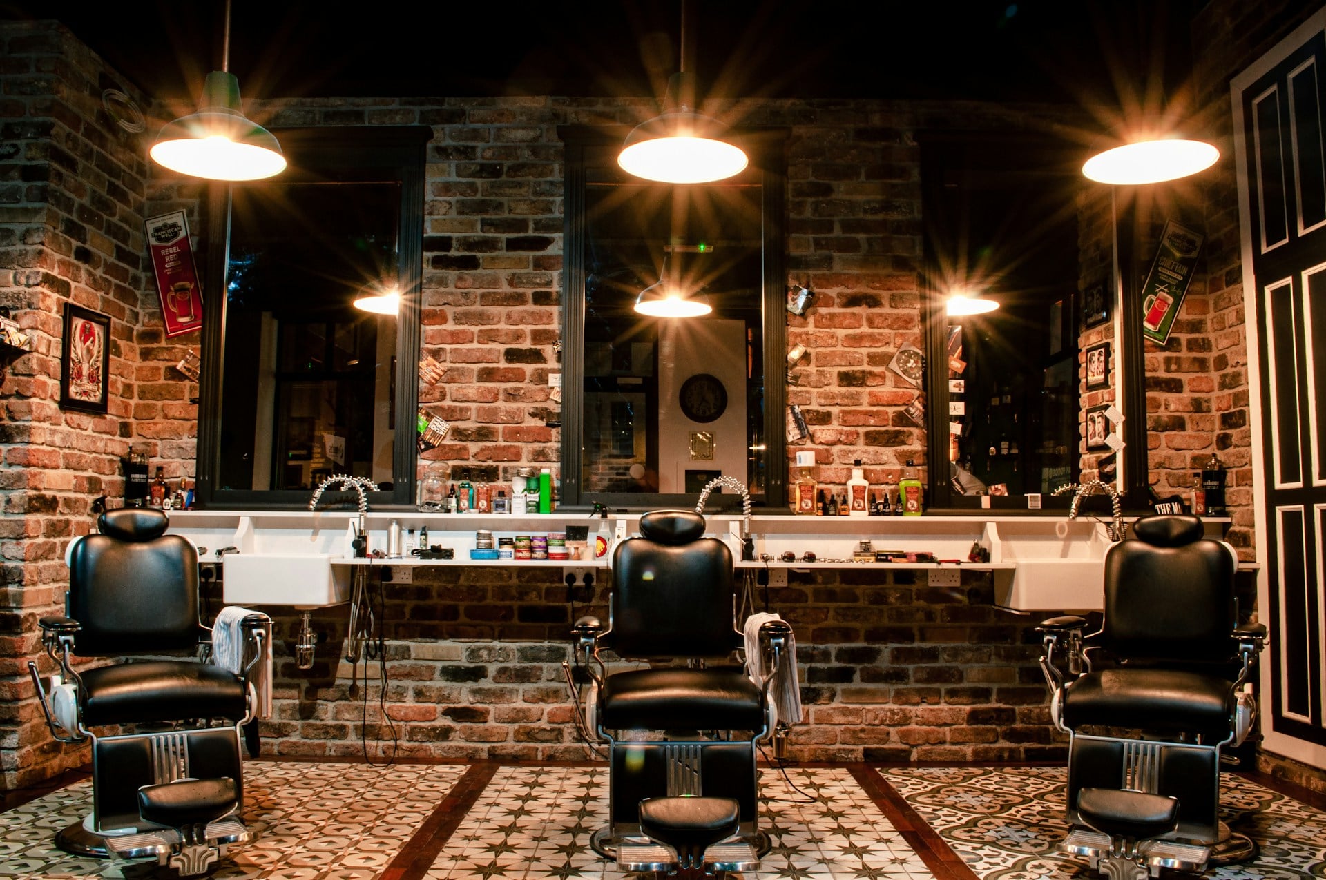 Empty Barber Shop view