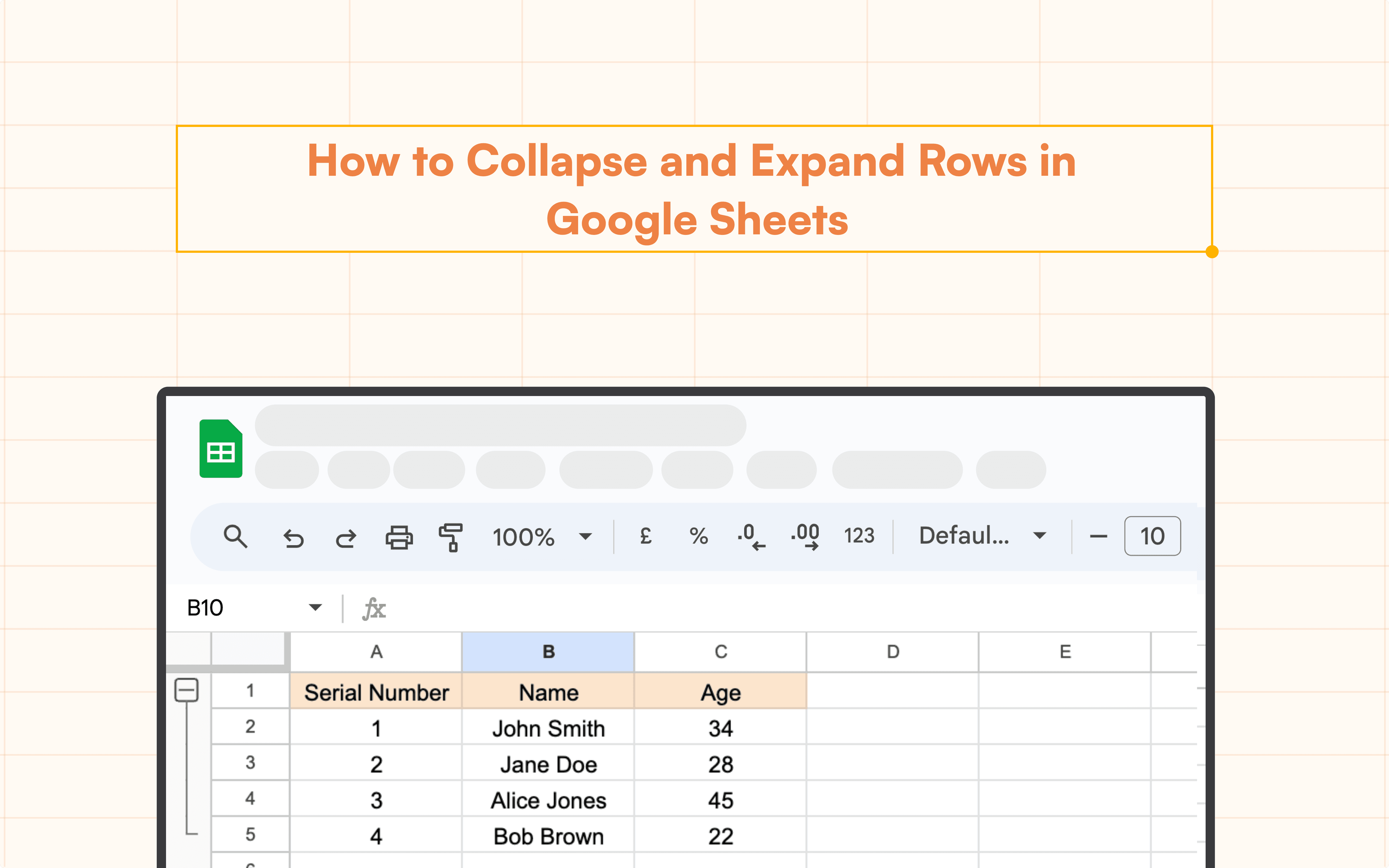 How to Collapse and Expand Rows in Google Sheets