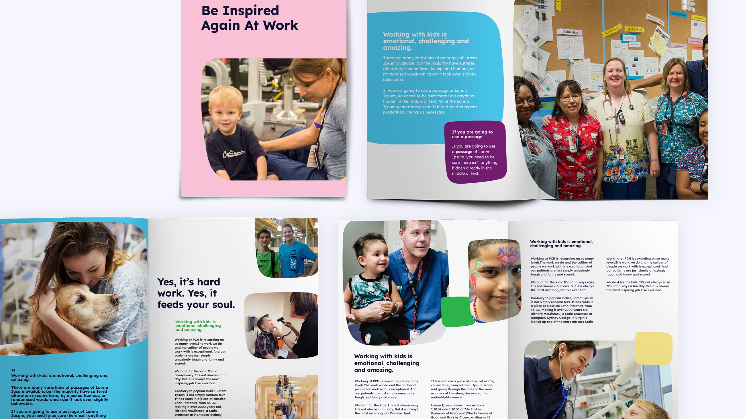 Collage of PCH healthcare creative collateral