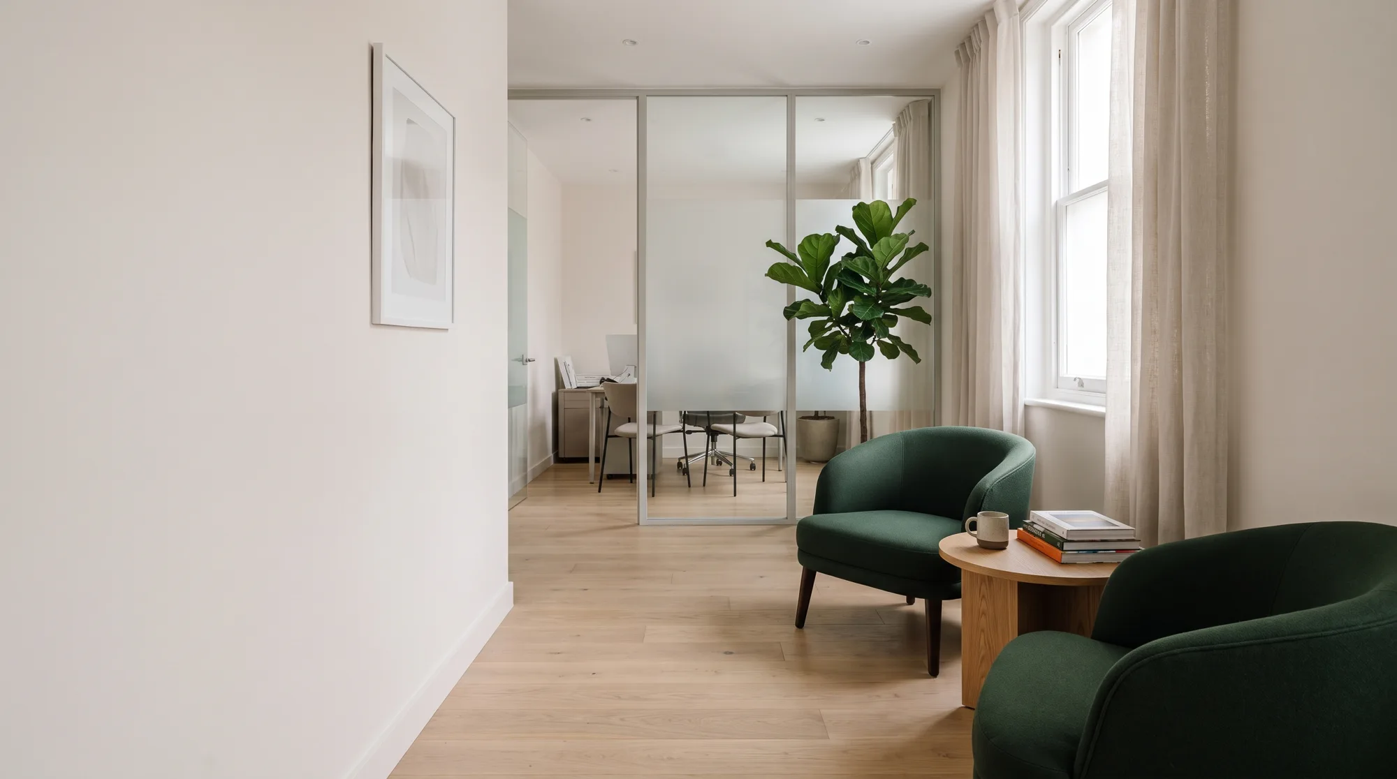 The waiting area inside Chasetown Pharmacy