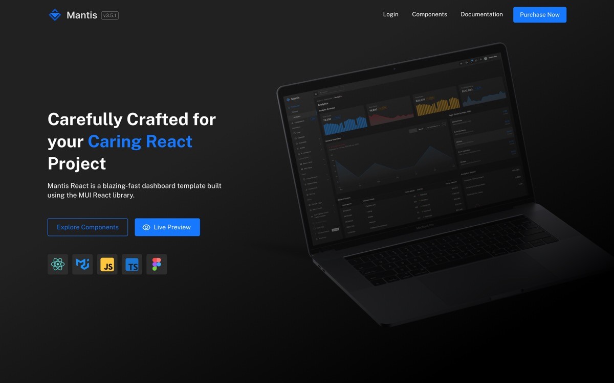 Best Dashboard UI Kit with Mantis Dashboard