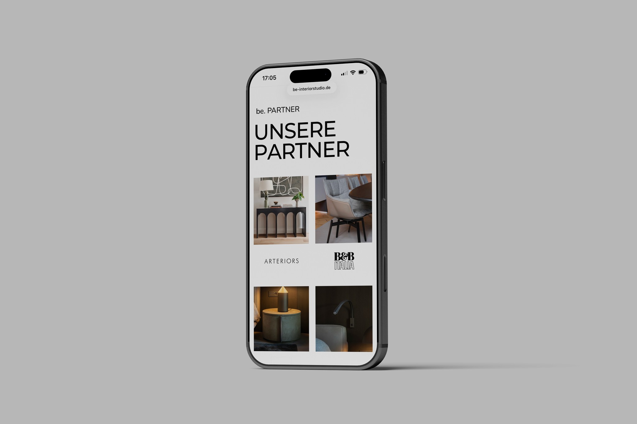 Mockup iPhone - be. INTERIOR STUDIO Partner