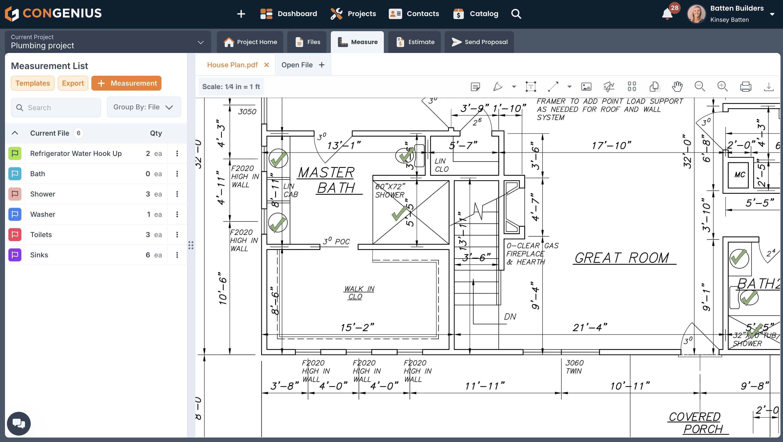 plumbing takeoff software