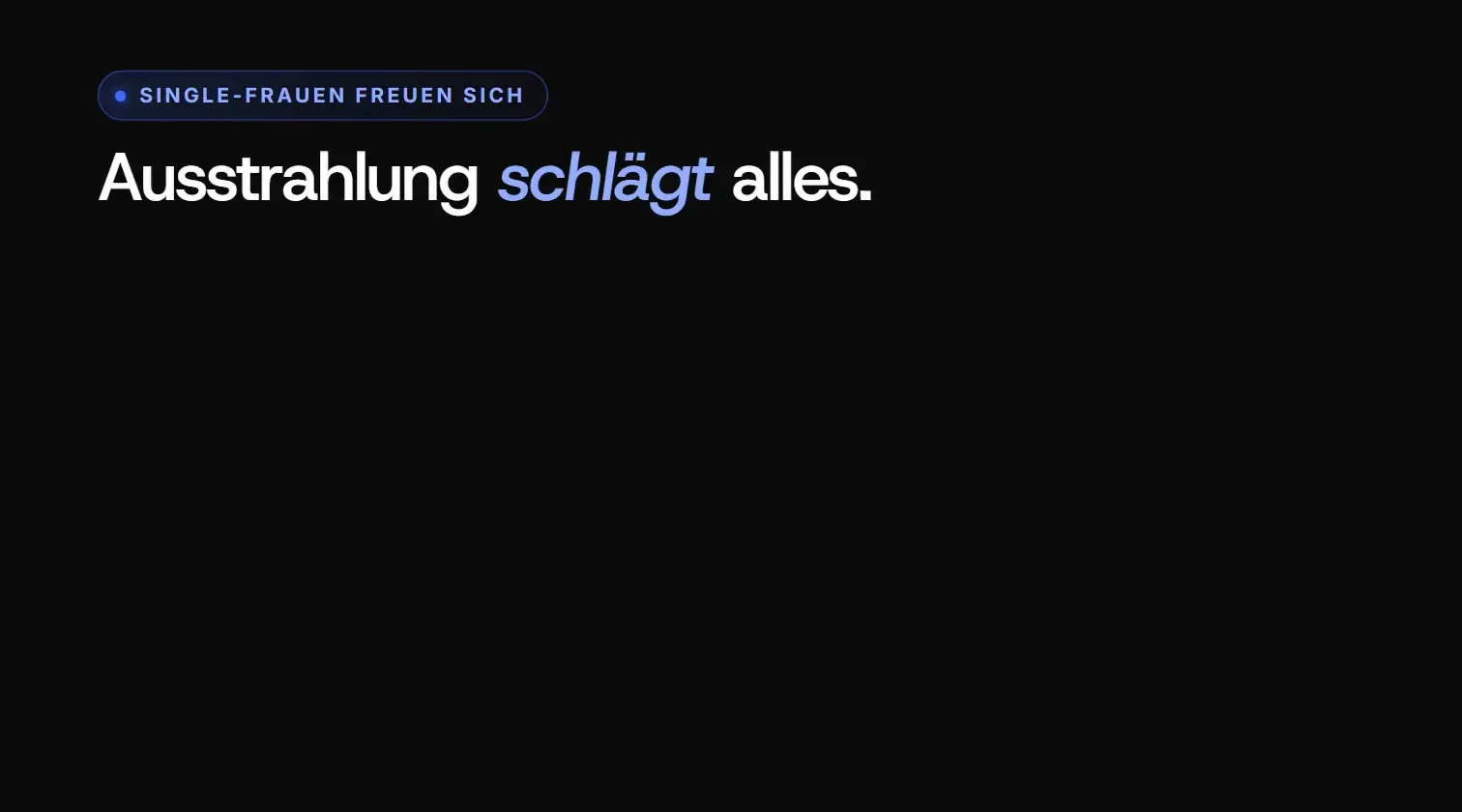 Animation: Umfrage unter Single-Frauen: 70 Prozent freuen sich über Komplimente zur Ausstrahlung, 32 Prozent zum Lächeln, 30 Prozent zum sympathischen Auftreten