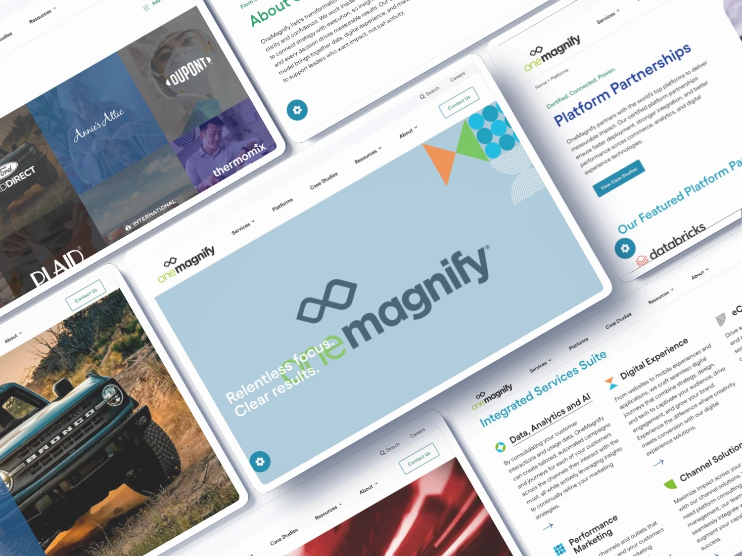 One Magnific website screens