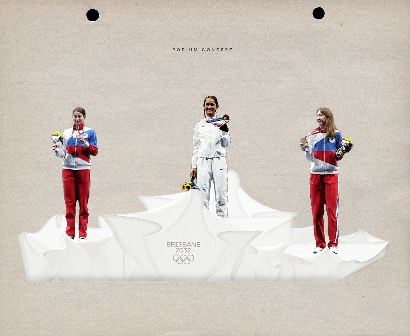 brisbane olympics 2032 logo & brand design concept by selina donohoe - artifical reef design 