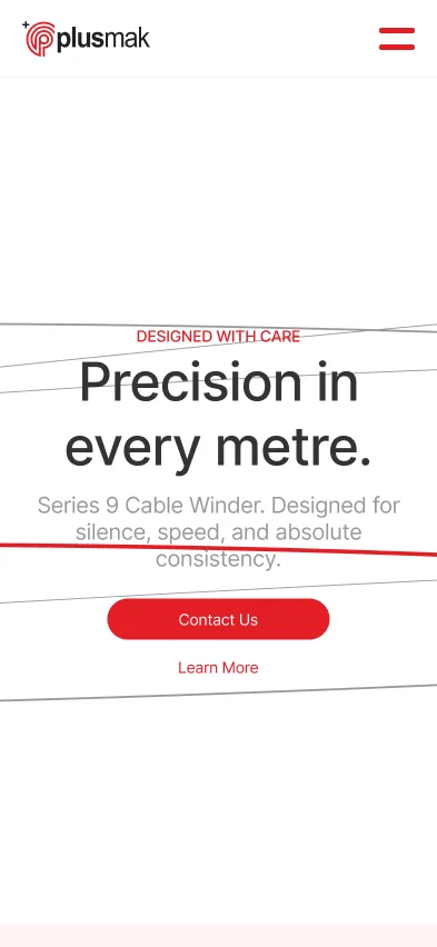 Mobile website mockup home