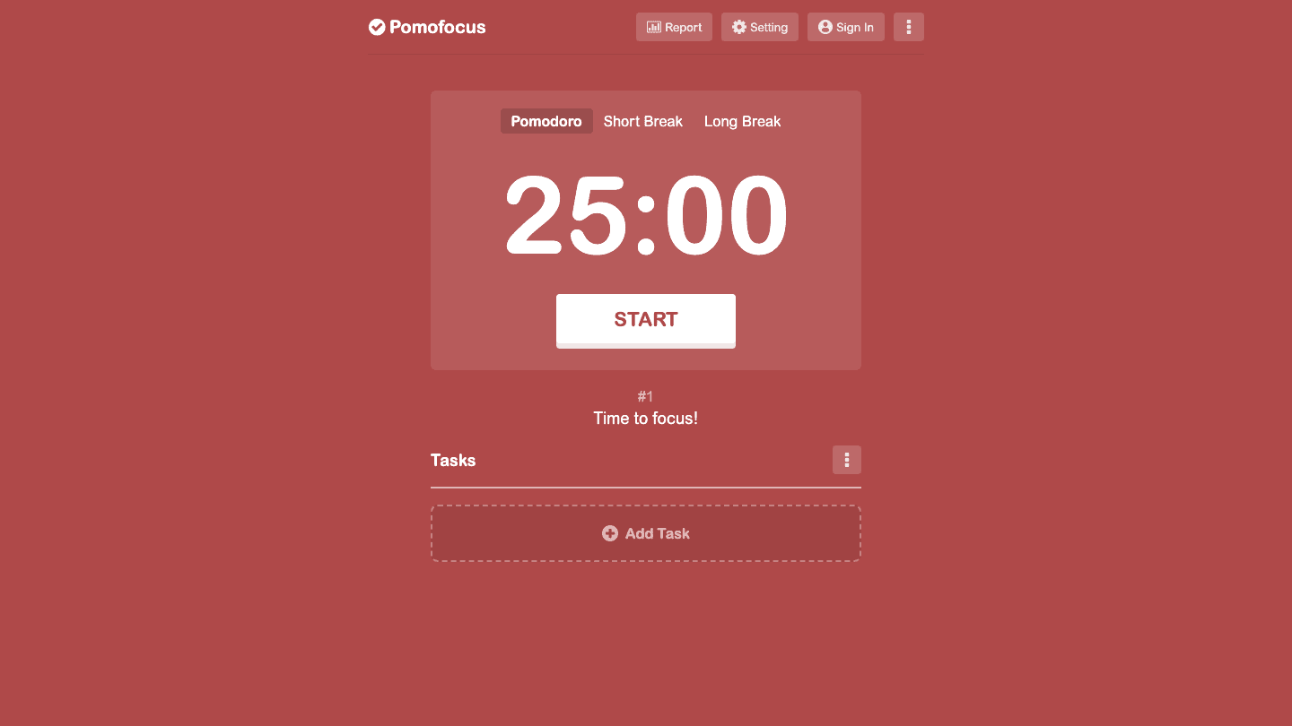 Pomofocus app screenshot