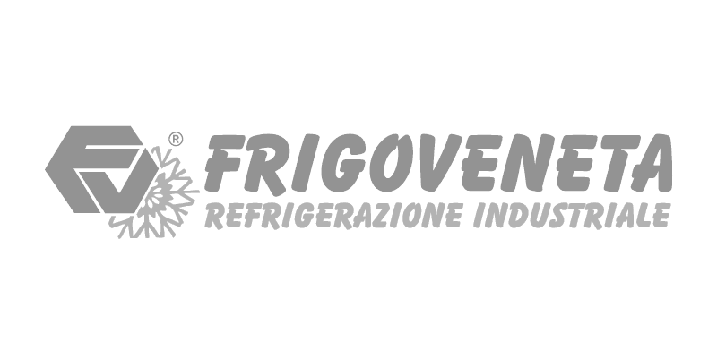 Logo di Frigoveneta, azienda specializzata nella produzione di impianti di refrigerazione industriale, con un impegno costante verso l'efficienza energetica e la sostenibilità.