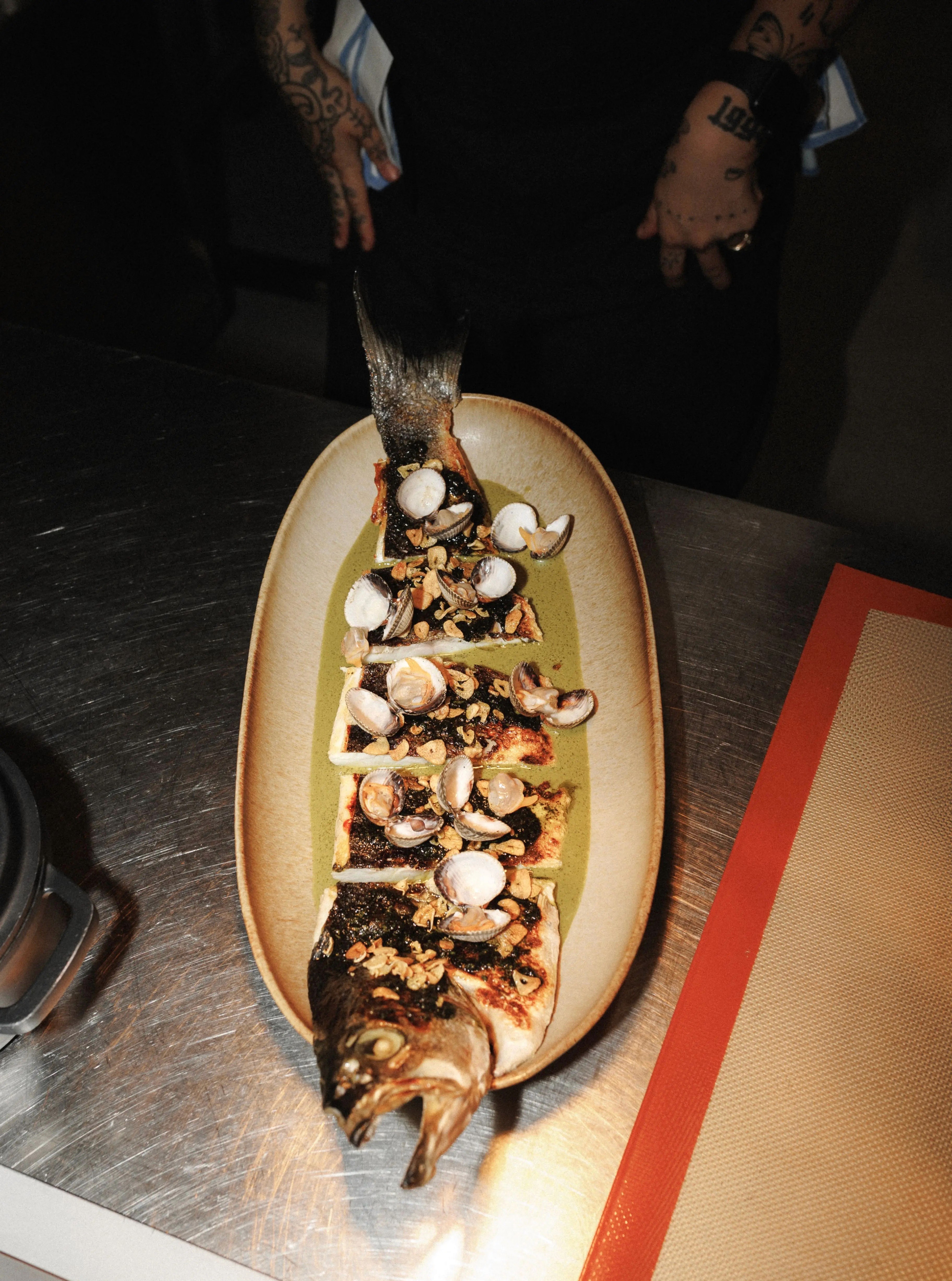 fish platter at santa joana