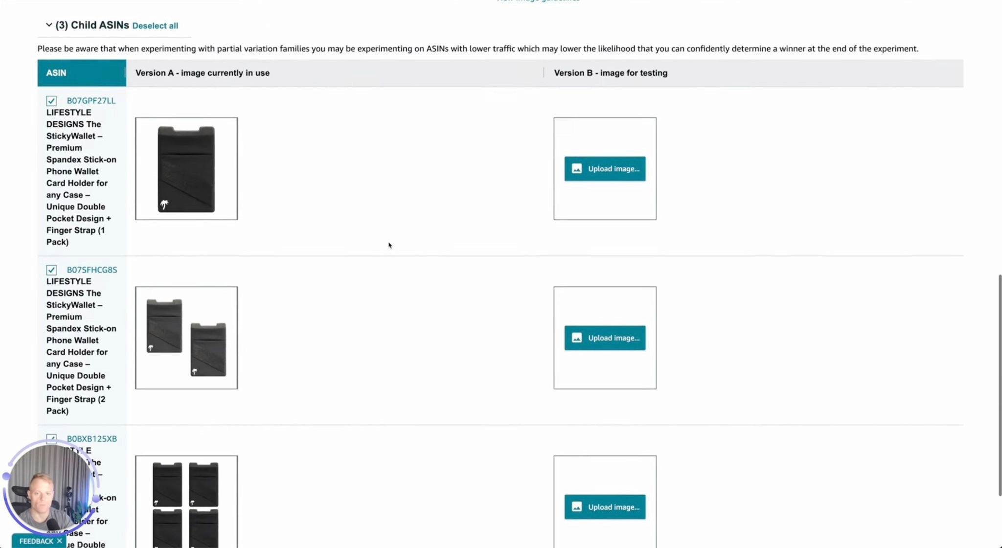 Child ASINs in Amazon Main Image A/B Test