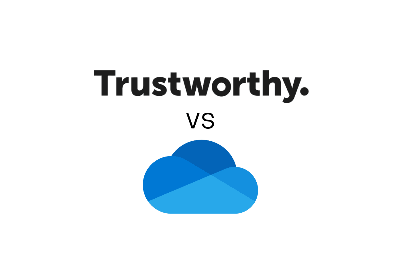 Trustworthy and OneDrive logos