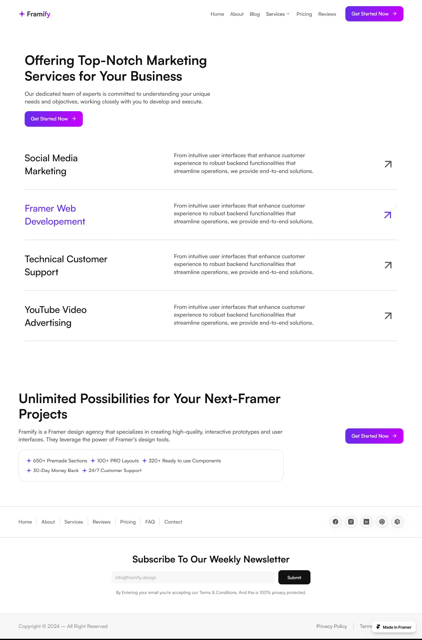Framer Service Page v3