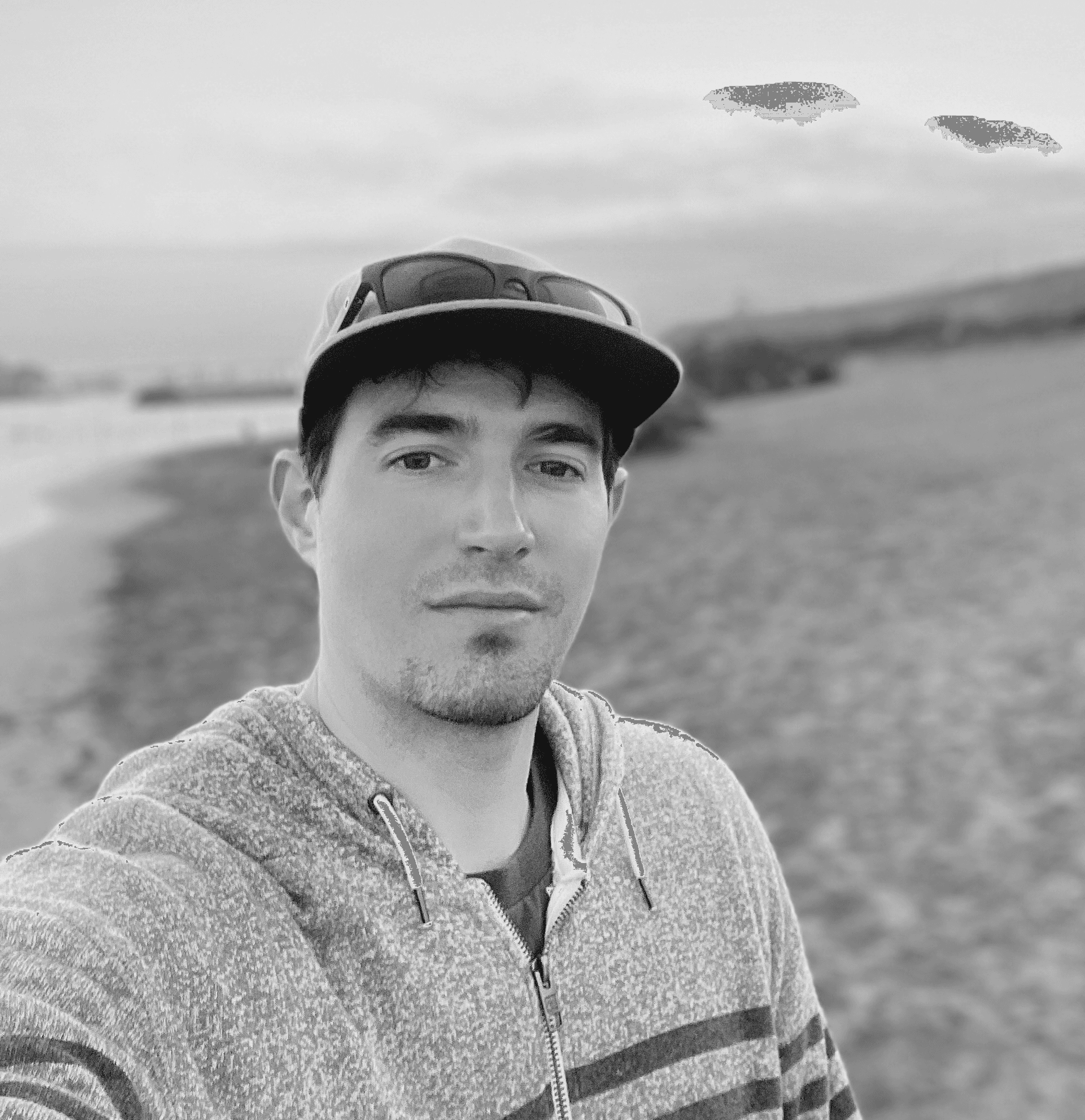 a person wearing a baseball cap