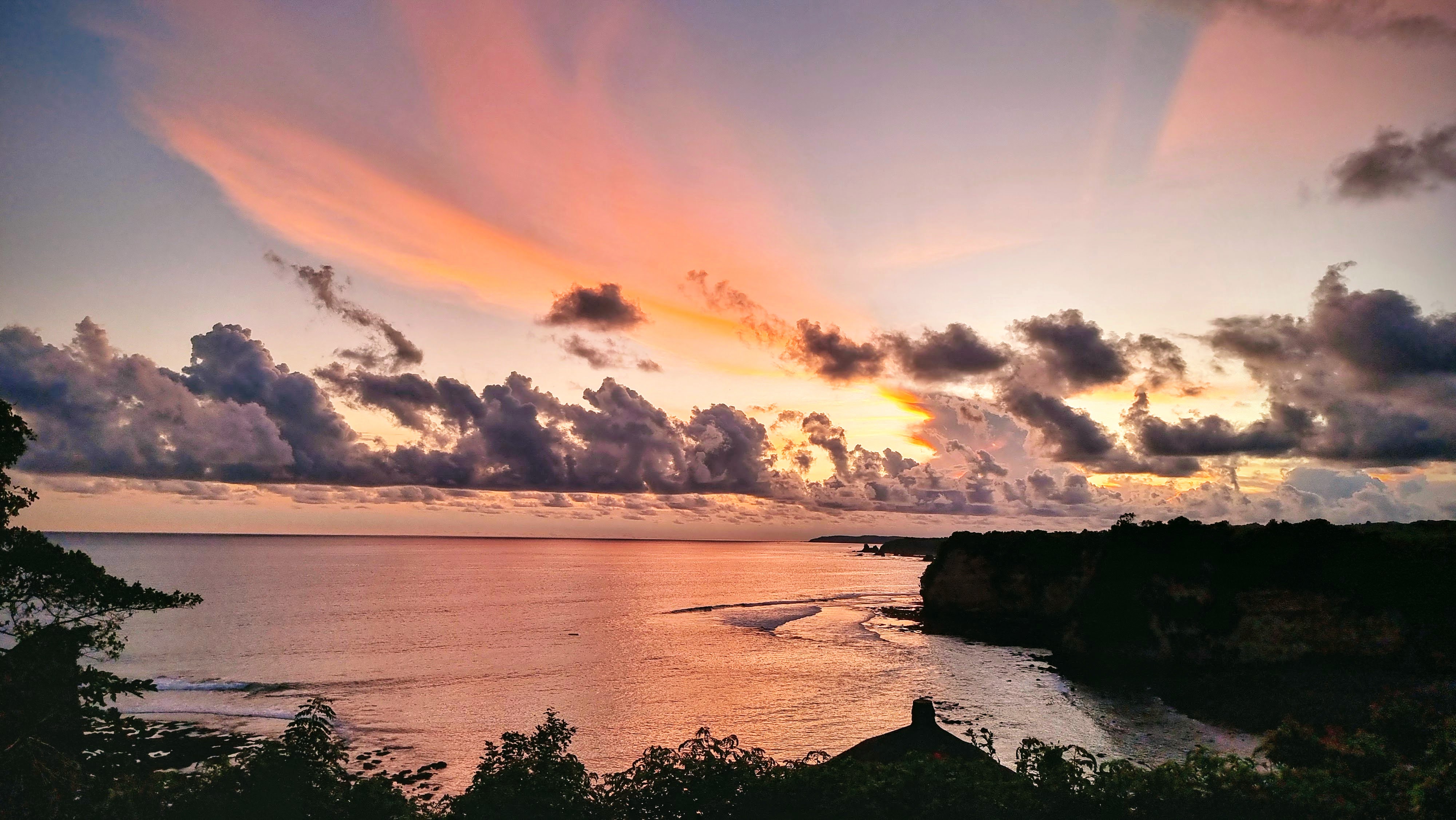 Sunset on eastern indonesian island