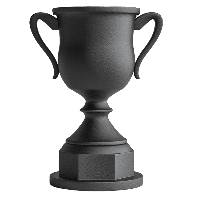 Trophy Dark 3D Render